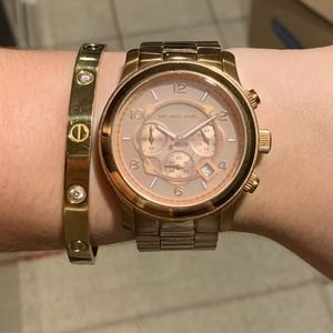 Michael Kors rose gold oversized watch